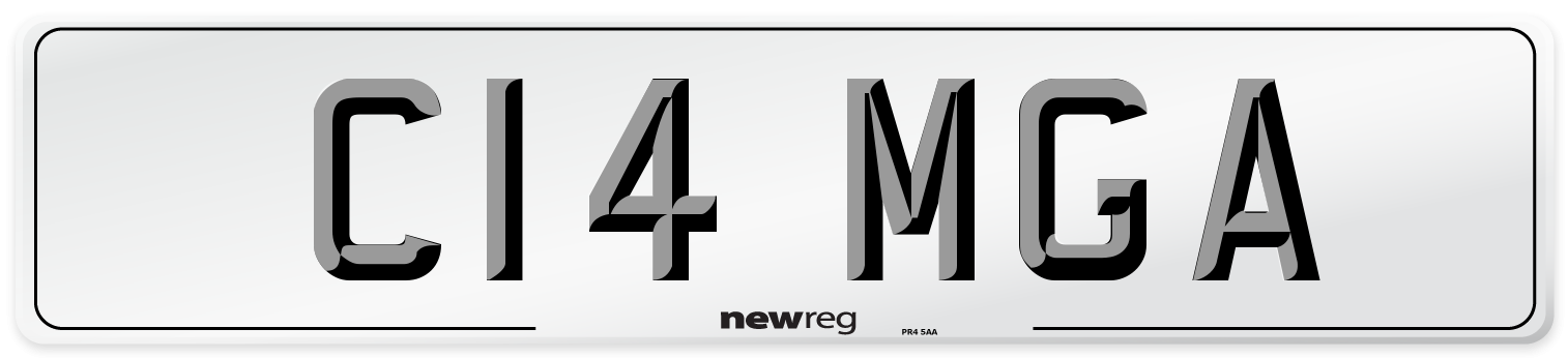 C14 MGA Number Plate from New Reg